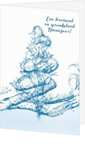 Kerstkaarten Sfeer blauw - kerstkaart 22103